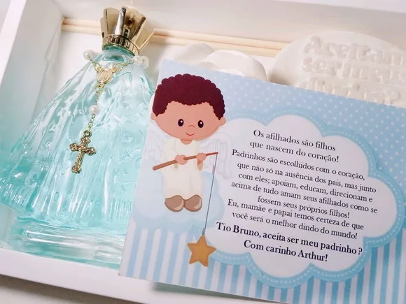 Presente Padrinhos Batismo: Kit Aromatizador Nossa Senhora