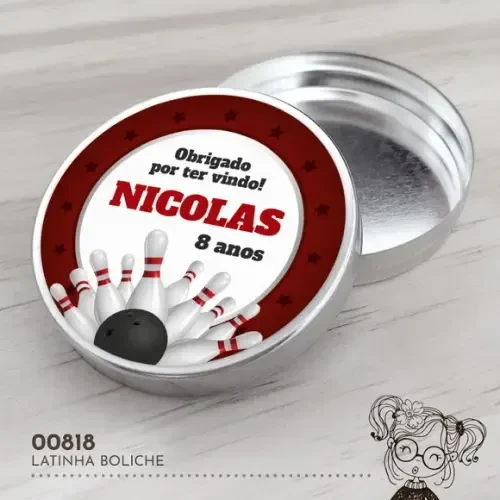 Latinha Adesivada Boliche - 00818