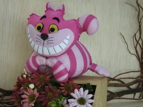 Gato da Alice no País das Maravilhas em Feltro