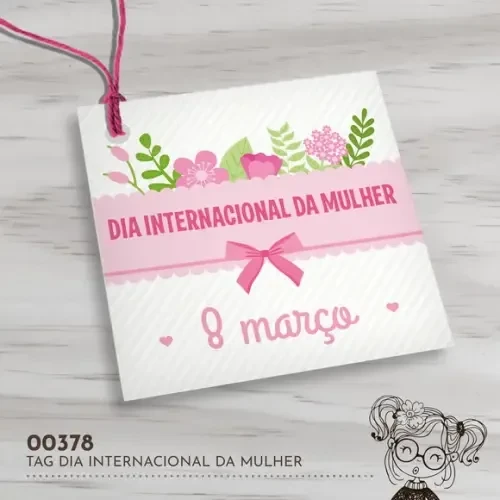 Tag Quadrada Dia Internacional da Mulher - 00378