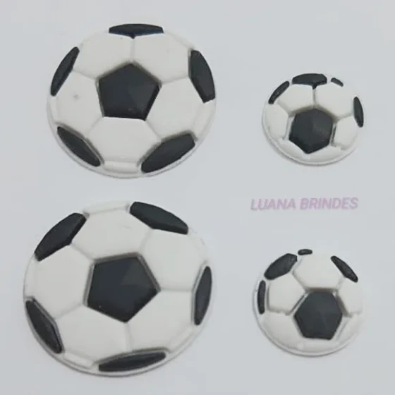 Kit Aplique Bola de Futebol de Borracha Pct 6 Kits