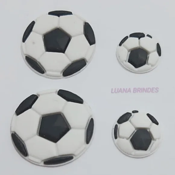 Kit Aplique Bola de Futebol de Borracha Pct 6 Kits
