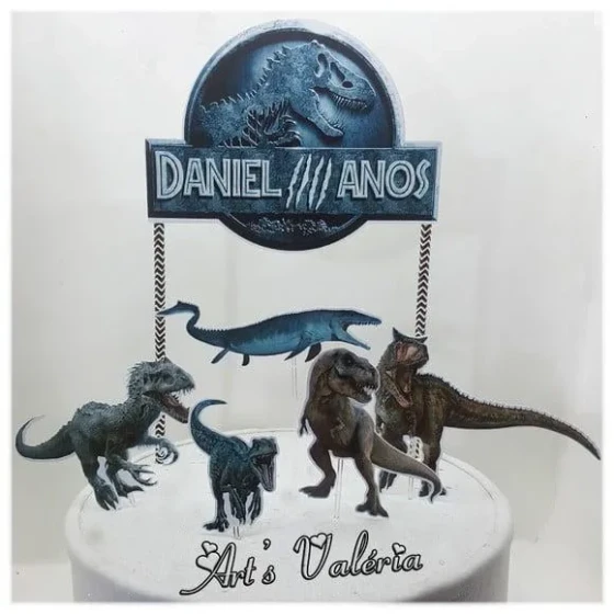 Topo de bolo jurrassic world