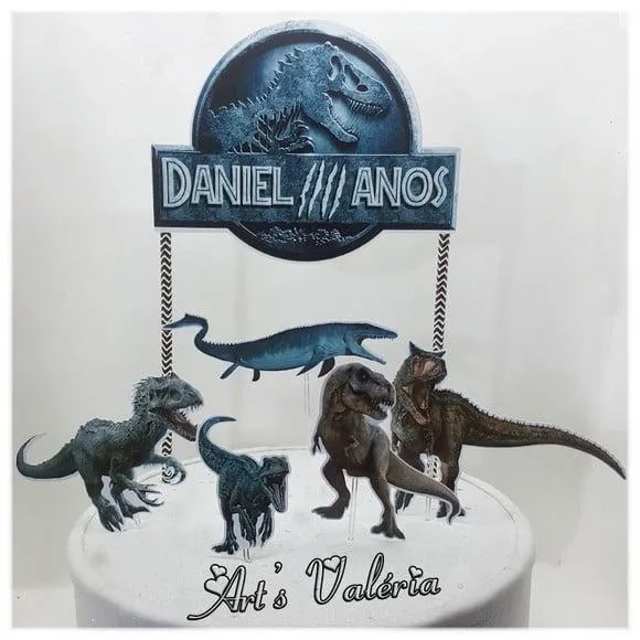 Topo de bolo jurrassic world