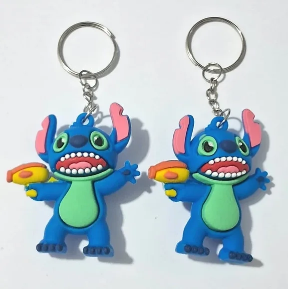 Chaveiro Stitch 5,8cm Emborrachado Pacote com 2 Unidades