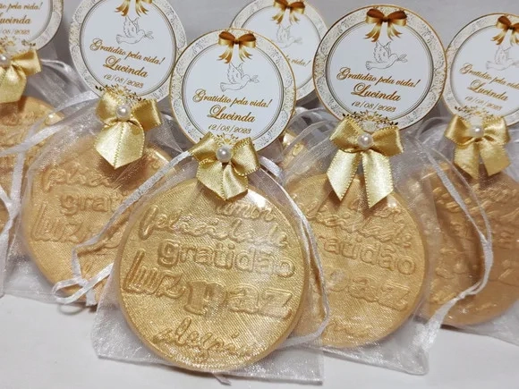 Lembrancinha de Aniversário: Sabonete Desejos de Gratidão G