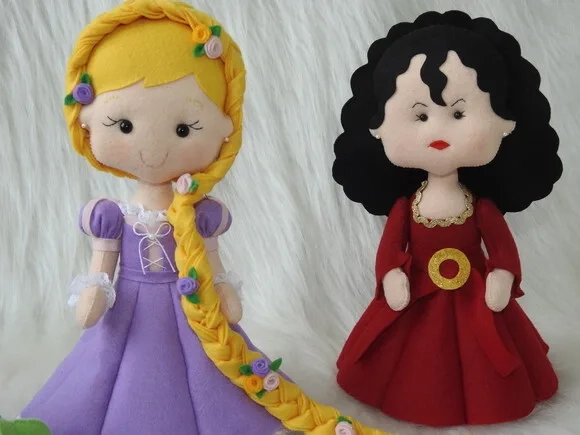 Kit Rapunzel em Feltro do Filme Enrolados