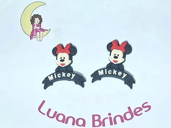 Aplique Minnie 3d Emborrachado Pacote com 4 Unidades