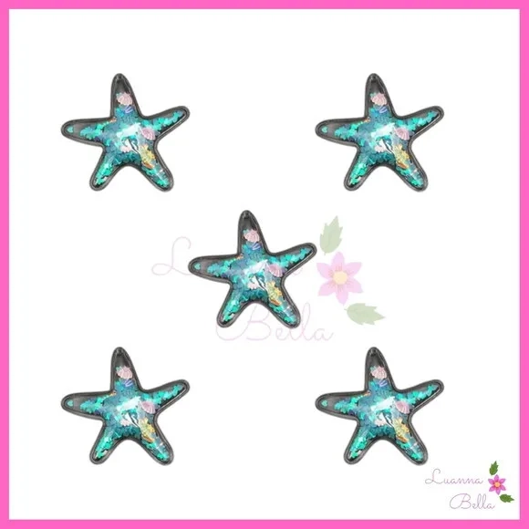 Aplique Estrela Azul Com Enchimento - Pct c/4 unds