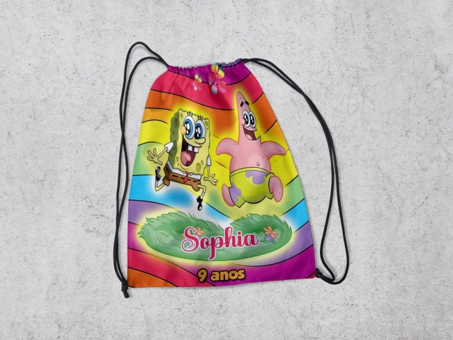 Mochilinha Personalizada do Bob Esponja
