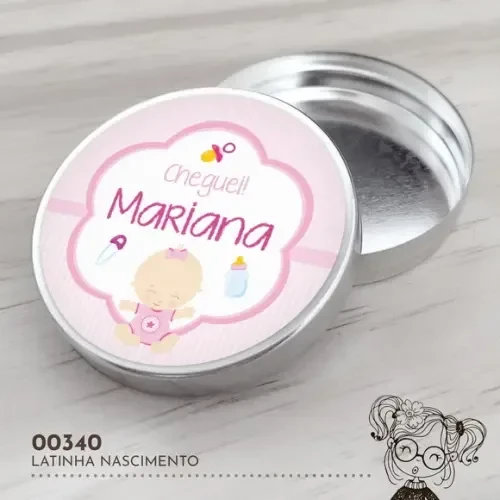 Latinha Adesivada Nascimento - 00340