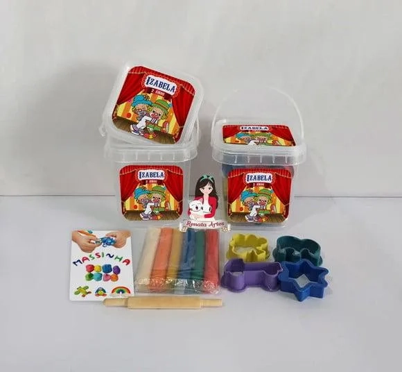 Kit Massinha no Baldinho Personalizado Patati e Patata