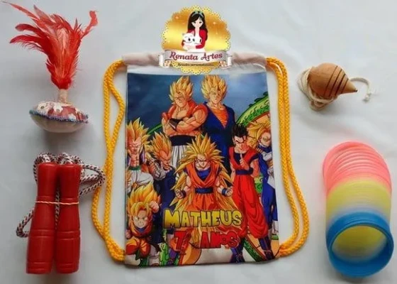 Mochila Boa Infância Tema Dragon Ball Z