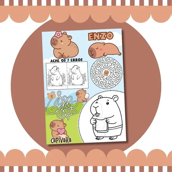 Livro Diversão Capivara