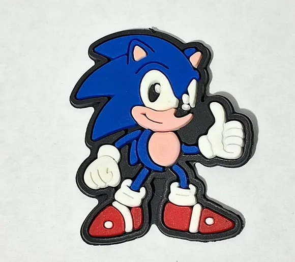 Aplique Sonic 4,8cm Emborrachado Pacotes com 6 Unidades