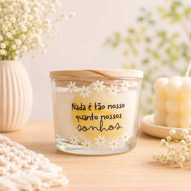 Vela Aromática no Copo Personalizadas