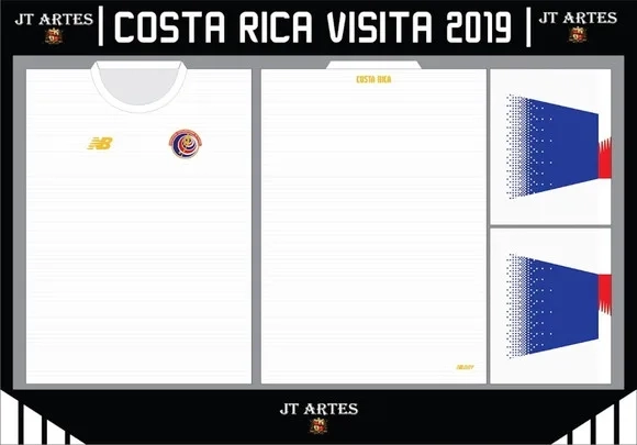 Vetor da Camisa Costa Rica Visita 2019