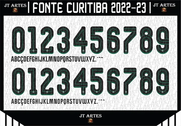 Vetor da Fonte Coritiba 1909 2022