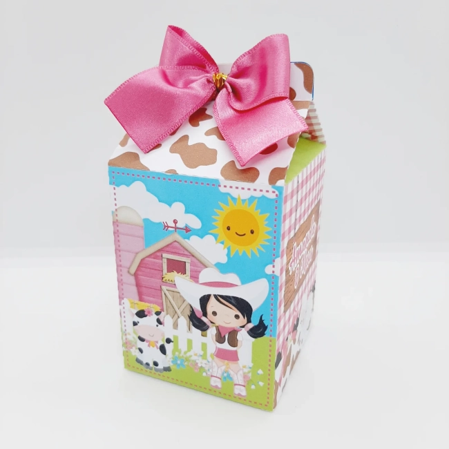 PEGUE E MONTE - Kit Festa POOL FAZENDINHA MENINA - Decoração de Festa - Caixinhas Personalizadas
