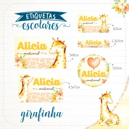 60 Etiquetas Escolares Personalizadas Prova D'agua