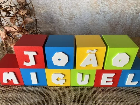 Decoração de Festa Infantil Super Mário Bros Cubos 6x6cm