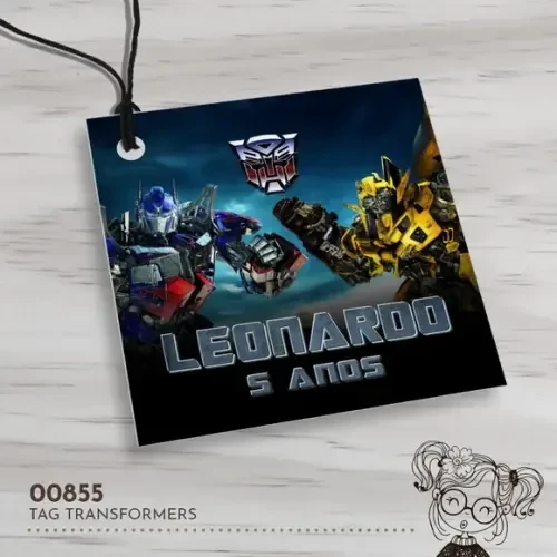 Tag Quadrada Transformers - 00855