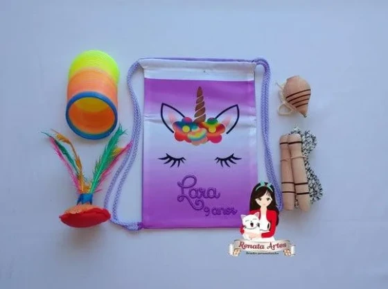 Mochila Boa Infância Tema Unicórnio