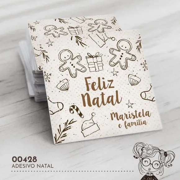 Adesivo Quadrado Natal - 00428