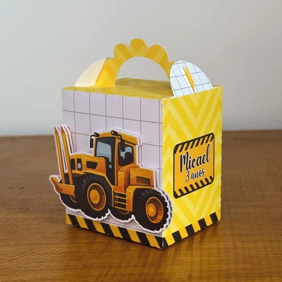Kit 30 Lembrancinhas Trator Amarelo