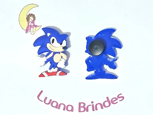 Pins de Crocs Sonic 4,2cm Emborrachado Pacotes com 6 Unidade
