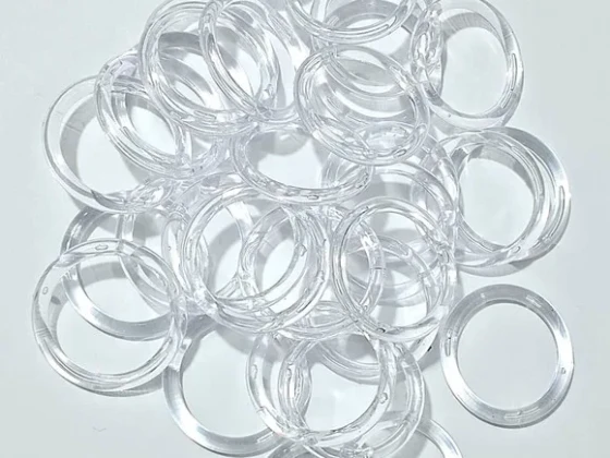 Portas Guardanapos 3,5cm Argola Lisa Transparente 30 Peças