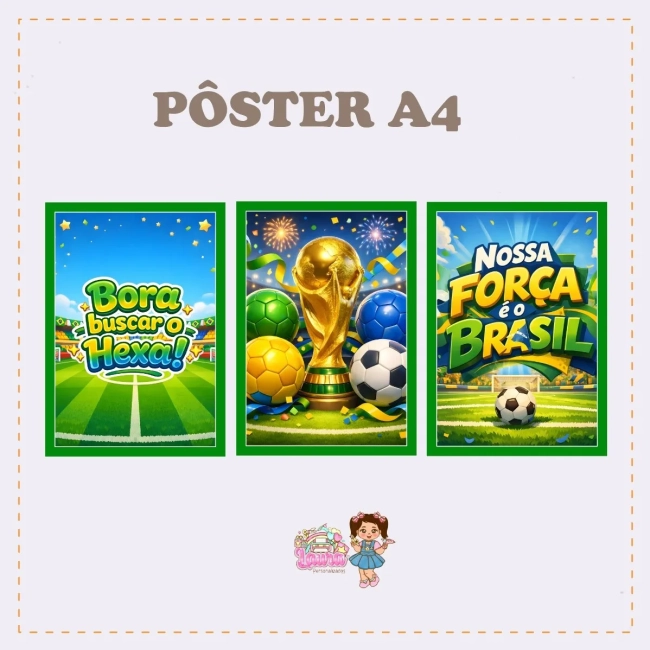 Kit Festa Só Um Bolinho COPA BRASIL - Decoração de Festa