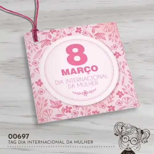Tag Quadrada Dia Internacional da Mulher - 00697