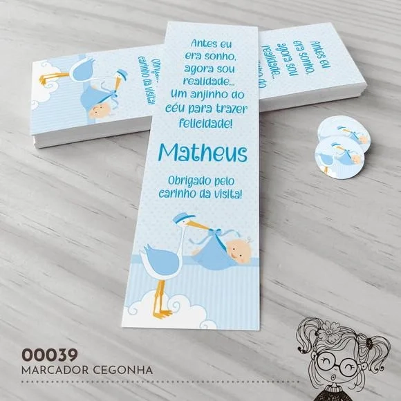 Marcador de Livro Cegonha - 00039