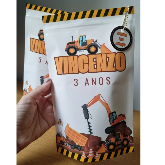 Saquinho Zip Lock 16x26 Lembrancinha construtor