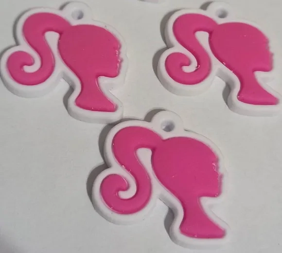 Pingente Barbie Emborrachado 2cm - 10 Unidades