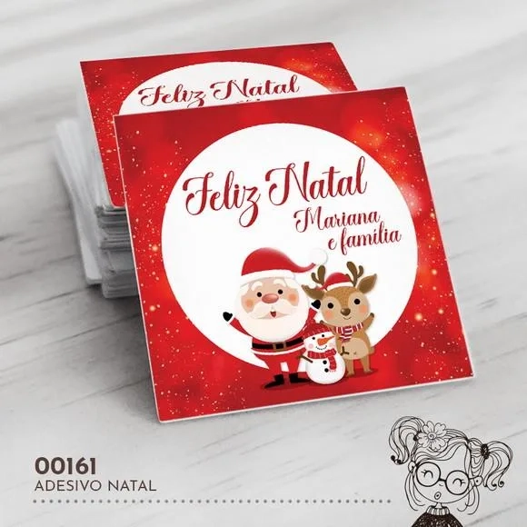 Adesivo Quadrado Natal - 00161