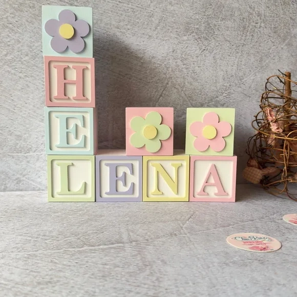 Tons Pastel Cubos 6x6cm Decoração Bebê