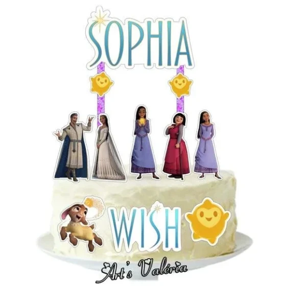 Topo de Bolo Wish: o Poder dos Desejos