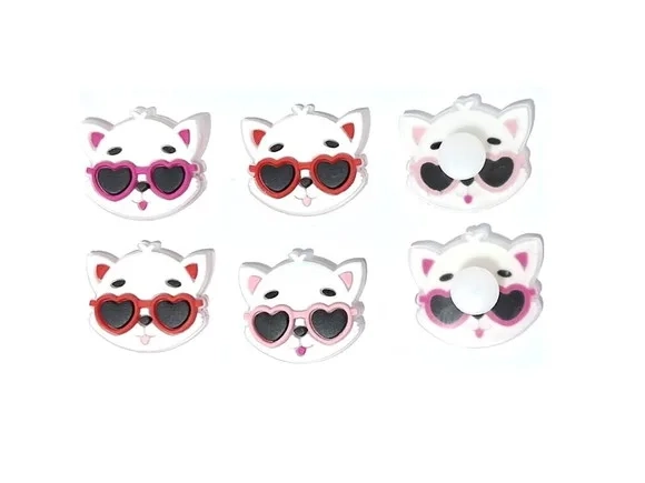 Aplique para Sandalia Gatinha de Oculos 6 Unidades