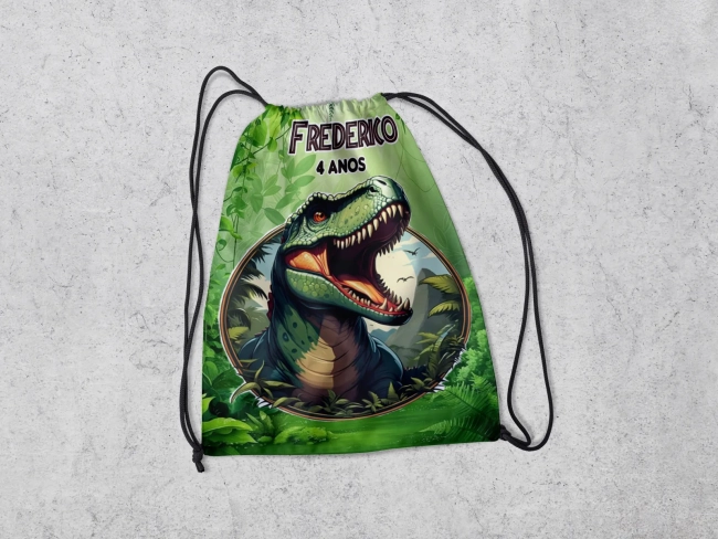 Mochilinha Personalizada para lembrancinhas Dinossuaros