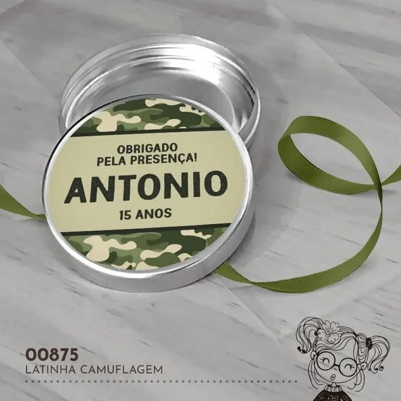 Latinha Adesivada Camuflagem - 00875