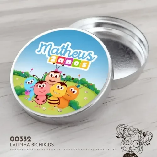 Latinha Adesivada Bichikids - 00332