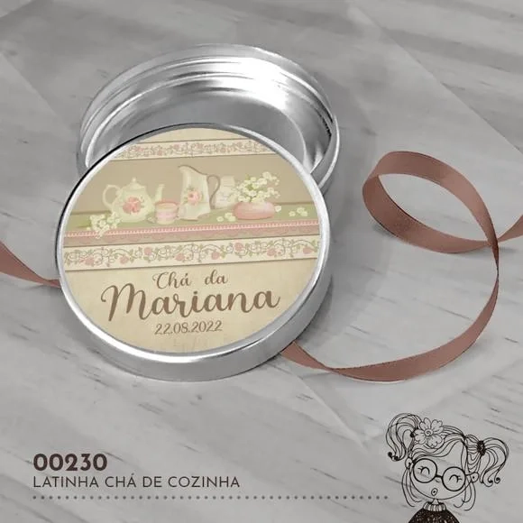 Latinha Adesivada Chá de Cozinha - 00230