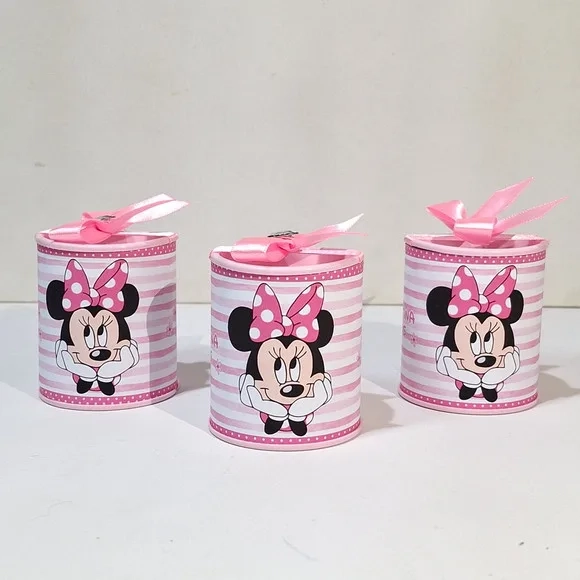 Jogo da Memória em mdf na Tubo Lata - Minnie Rosa