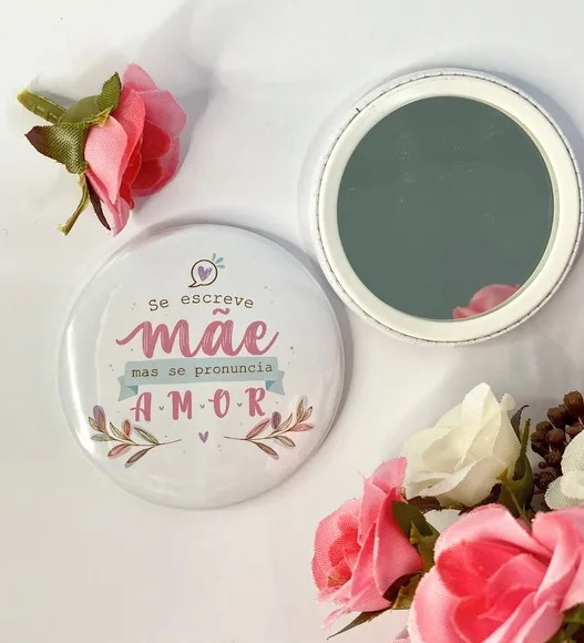Brinde Dia das Mães - Espelho de Bolsa com Card