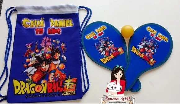 Mochila Ping Pong Tema Dragon Ball Azul