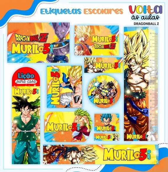 60 Etiquetas Dragon Ball