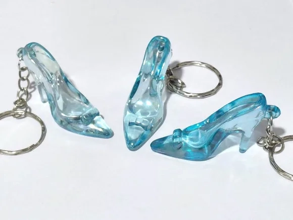 Chaveiro Sapatinho Azul Cristal Furta Cor 5cm - 20 Unidades