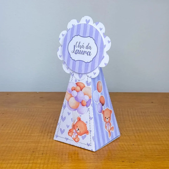 PEGUE E MONTE - Kit Festa URSINHO LILAS - Decoração de Festa | Lembrancinhas | Aniversário | Personalizados